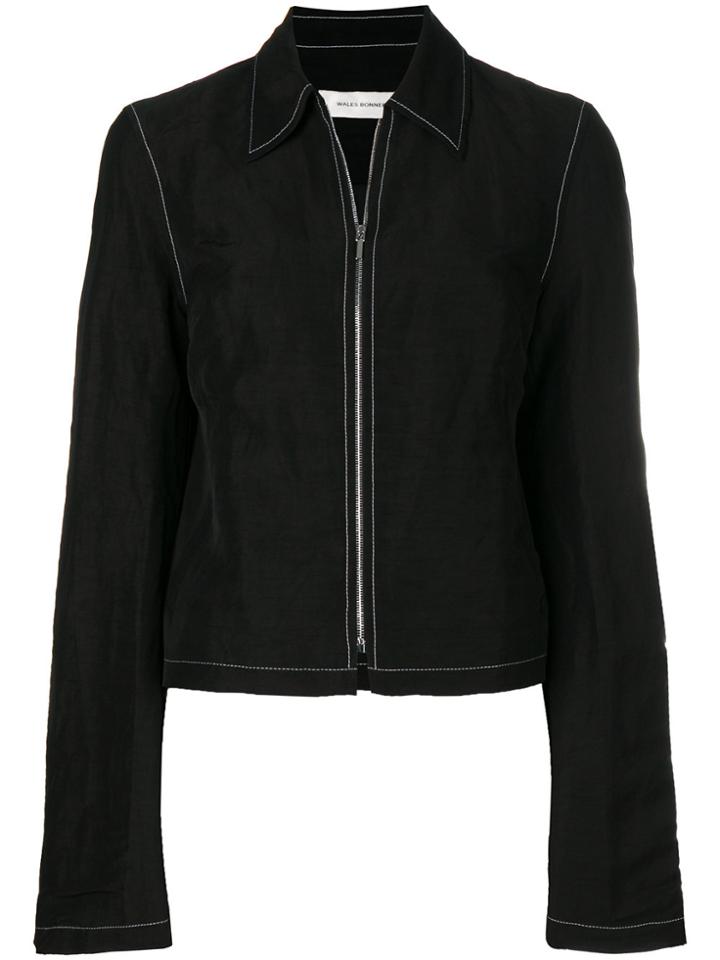 Wales Bonner Classic Collar Zipped Jacket - Black