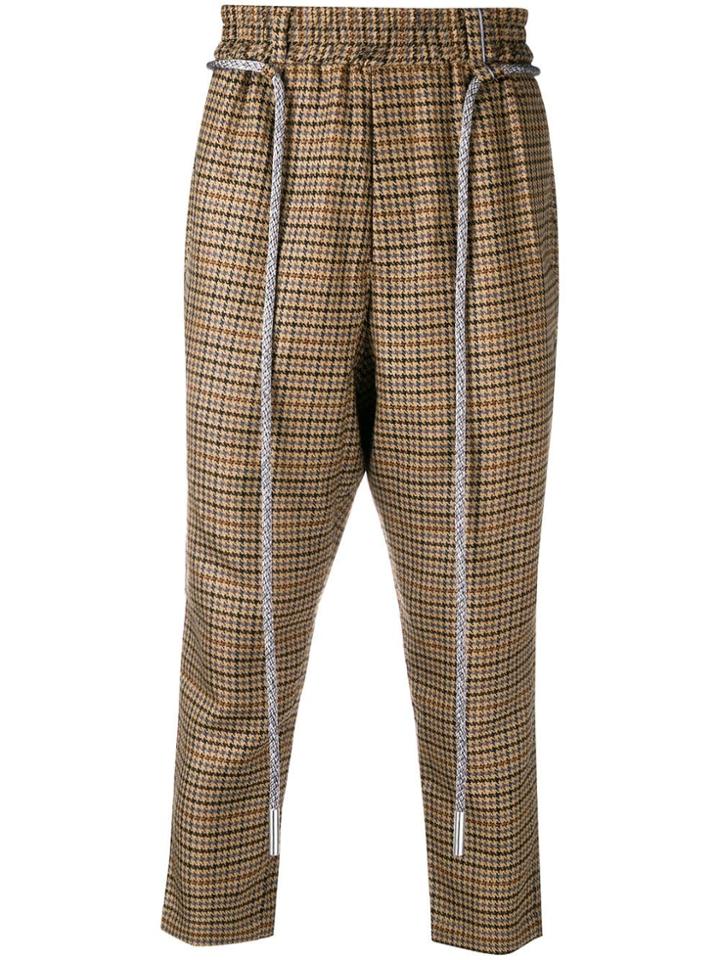 Ne. Sense Check Tapered Trousers - Brown