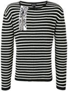 Just Cavalli Striped Ribbed Sweater - Black