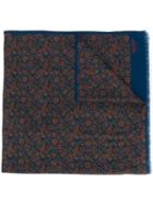 Barba Floral Print Scarf - Blue