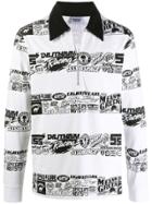 Sss World Corp Stripe Print Polo Shirt - White