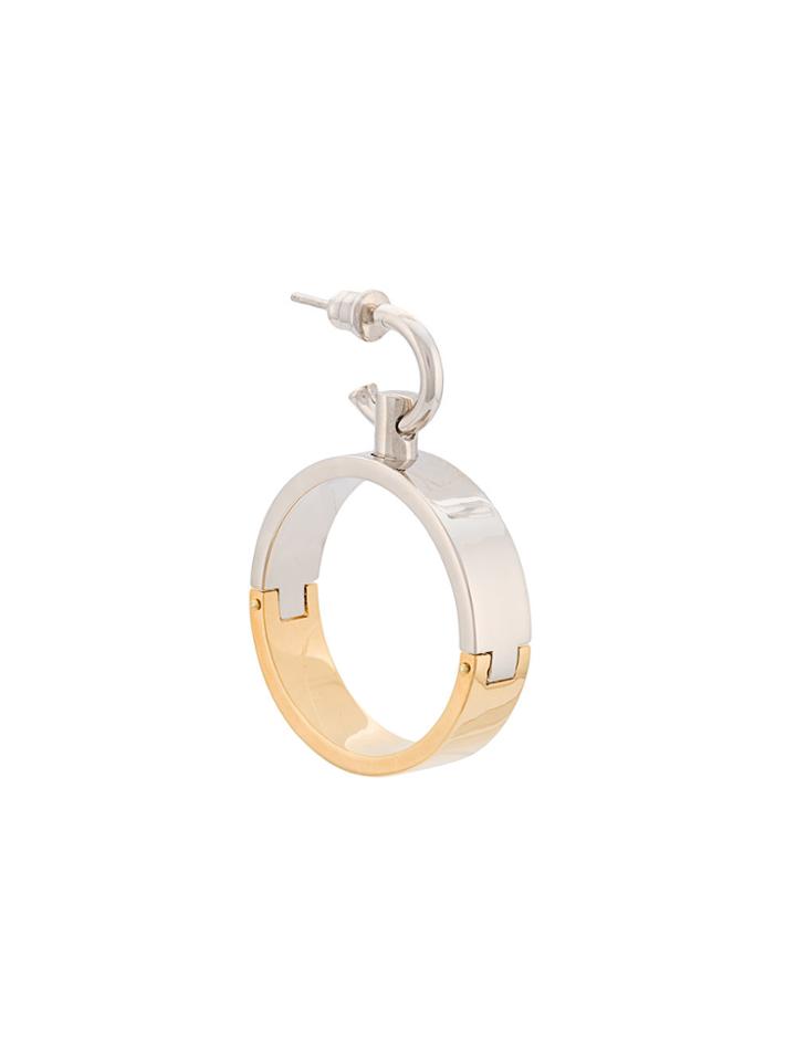 Alexander Wang Flared Hood Pendant Earrings - Metallic