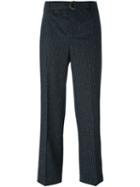 Incotex Wide Leg Tailored Trousers, Women's, Size: 40, Black, Cotton/spandex/elastane/wool
