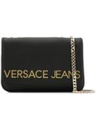 Versace Jeans Logo Chain Shoulder Bag - Black
