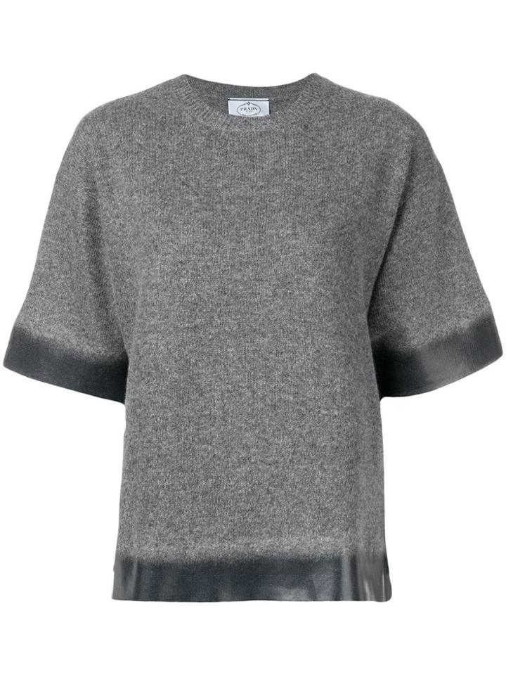 Prada Gradient Knit Jumper - Grey