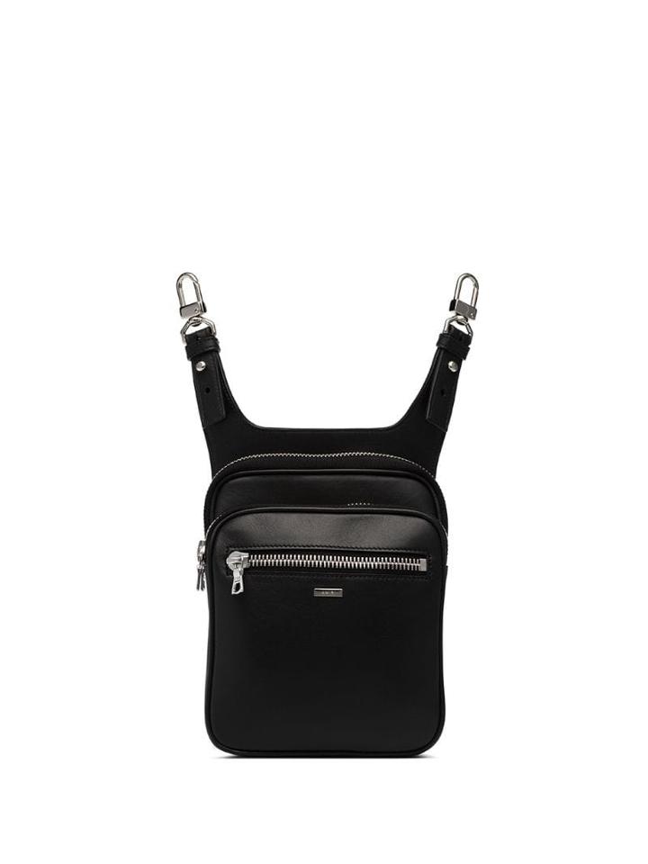 Amiri Black Hip Pouch Leather Belt Bag