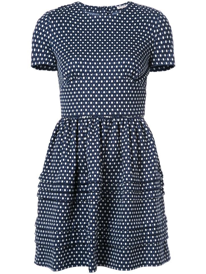 Miu Miu Polka Dot Mini Dress - Blue