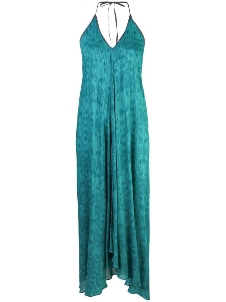 Hansine Halter Neck Dress - Green