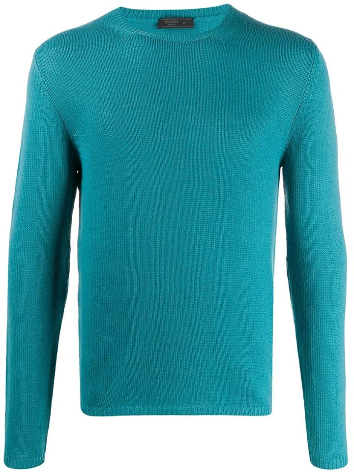 Prada Prada - Man - Cashmere Fineza 5 Roundneck - Green