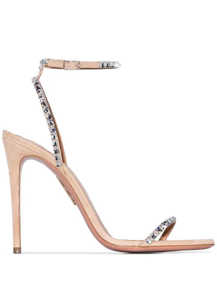 Aquazzura Very Vera 105mm Sandals - Metallic
