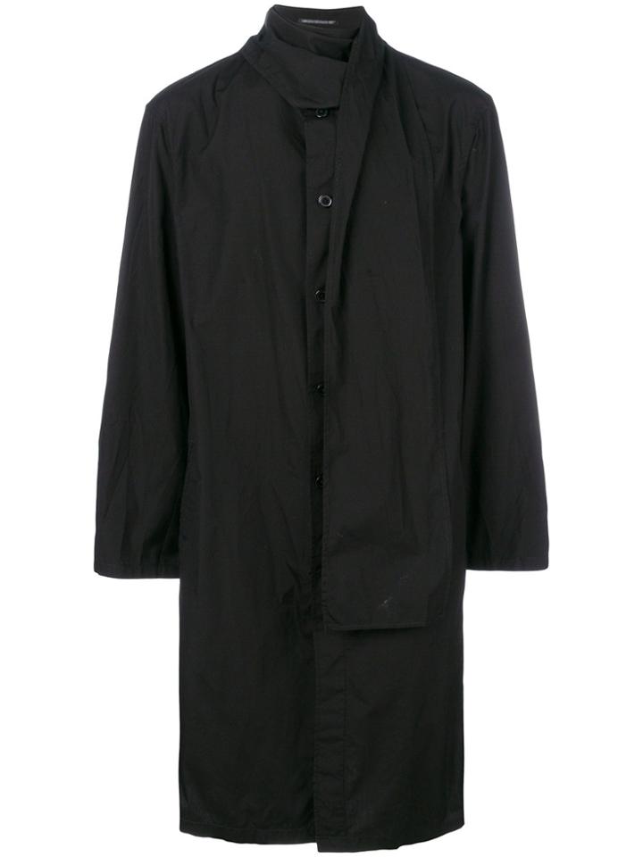 Yohji Yamamoto Scarf Neck Coat - Black