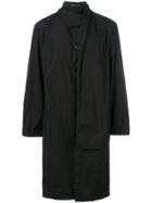 Yohji Yamamoto Scarf Neck Coat - Black