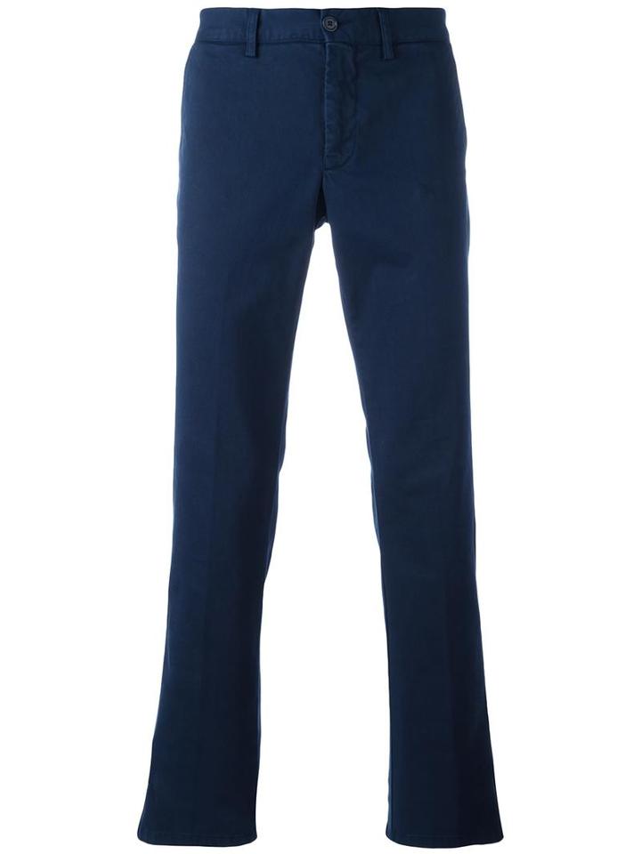 Aspesi Classic Chinos, Men's, Size: 50, Blue, Cotton/spandex/elastane