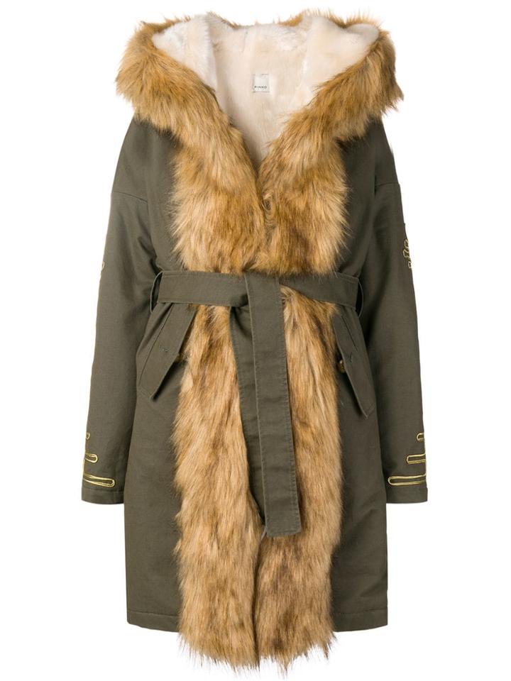 Pinko Soft Lining Parka - Green