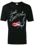 Saint Laurent Black No Smoking Logo T Shirt