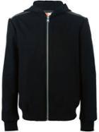 Msgm Zip Up Hoodie, Men's, Size: 46, Black, Wool/polyamide