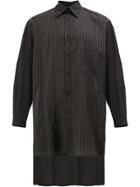 Yohji Yamamoto Long Striped Shirt - Black