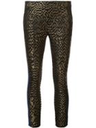 Haider Ackermann Jacquard Contrast Stripe Trousers, Women's, Size: 40, Green, Silk/polyester