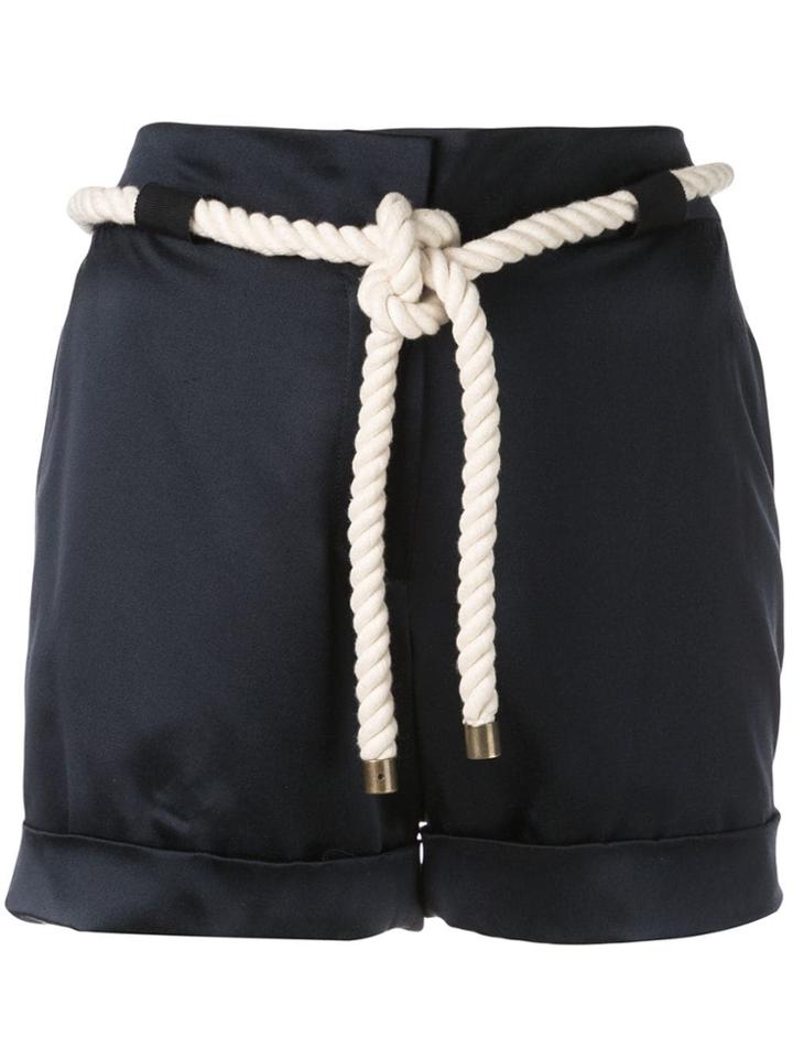 Monse Tie Waist Shorts - Blue