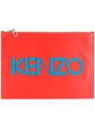 Kenzo Logo Clutch Bag - Yellow & Orange