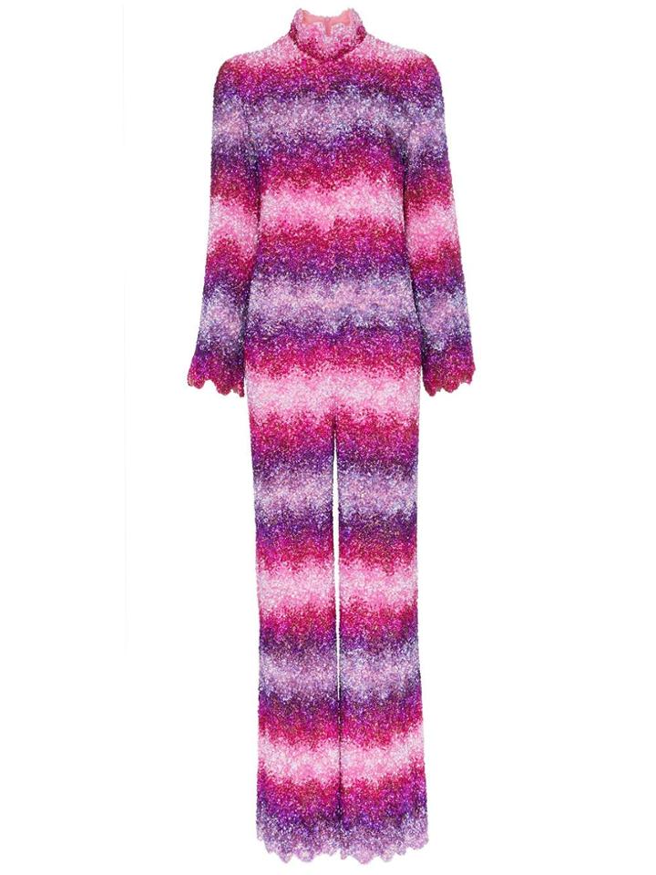 Ashish X Browns Sequin Embellished Stripe Jumpsuit - Pink