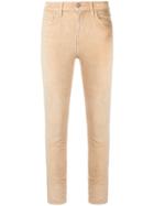 Current/elliott Cropped Skinny Jeans - Brown
