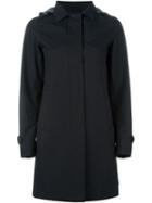 Herno Hooded Raincoat, Women's, Size: 42, Black, Polyester/polytetrafluoroethylene Ptfe