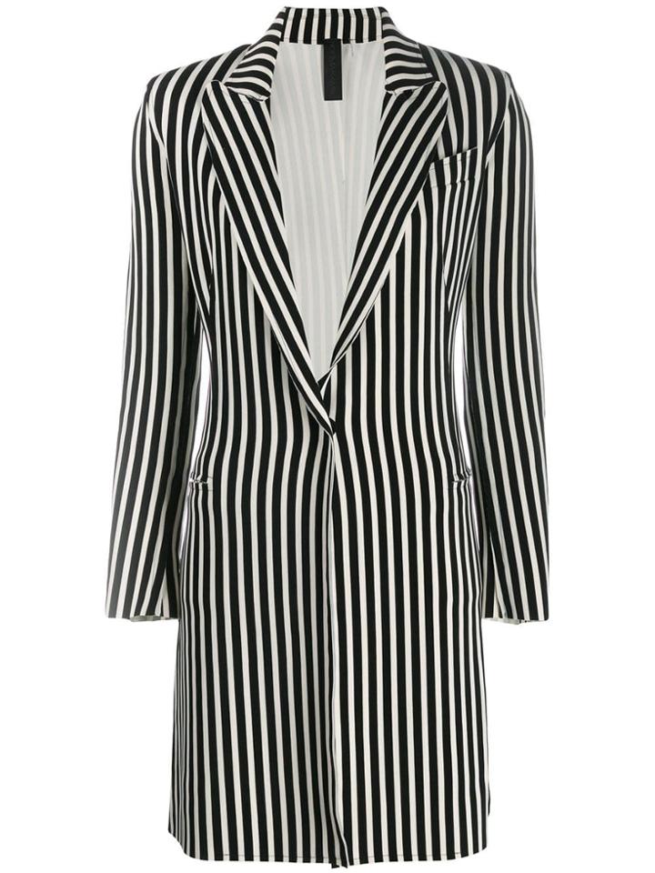 Norma Kamali Striped Blazer - White