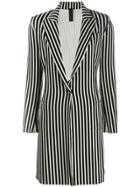 Norma Kamali Striped Blazer - White