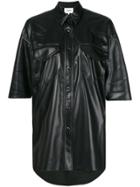 Nanushka Seymour Faux Leather Shirt - Black