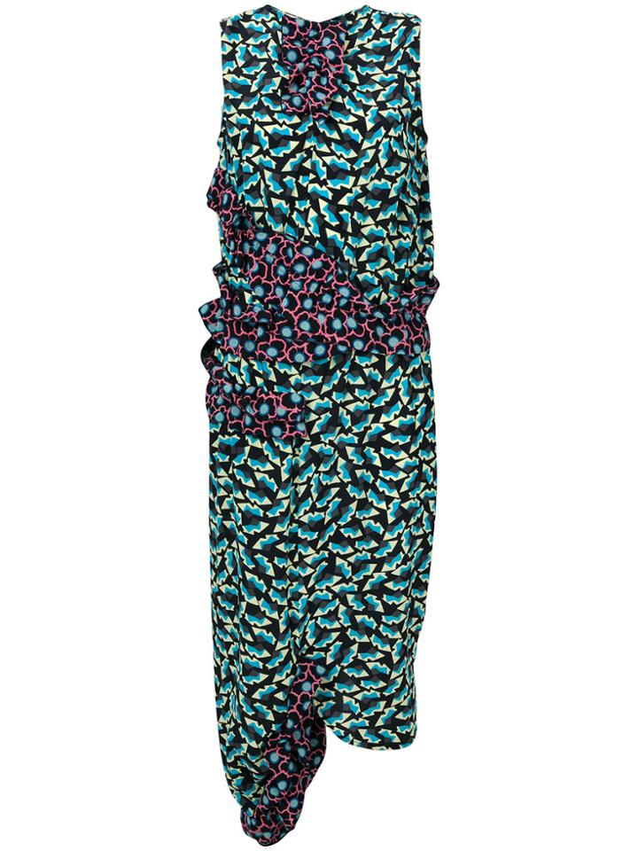 Marni Asymmetric Ruffle Dress - Multicolour