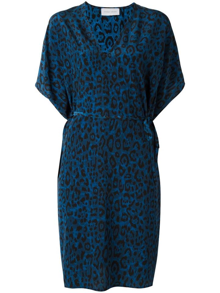 Christian Wijnants 'dima' Dress, Women's, Size: Large, Blue, Silk Crepe