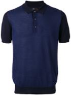 Corneliani - Contrast Panel Polo Shirt - Men - Cotton - 56, Blue, Cotton