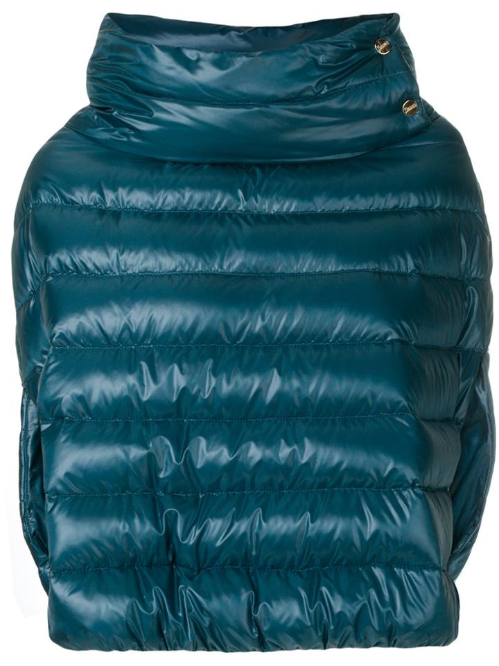 Herno Padded Cape Jacket - Blue