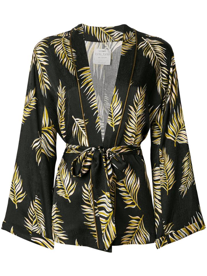 Forte Forte Leaf Print Jacket - Black