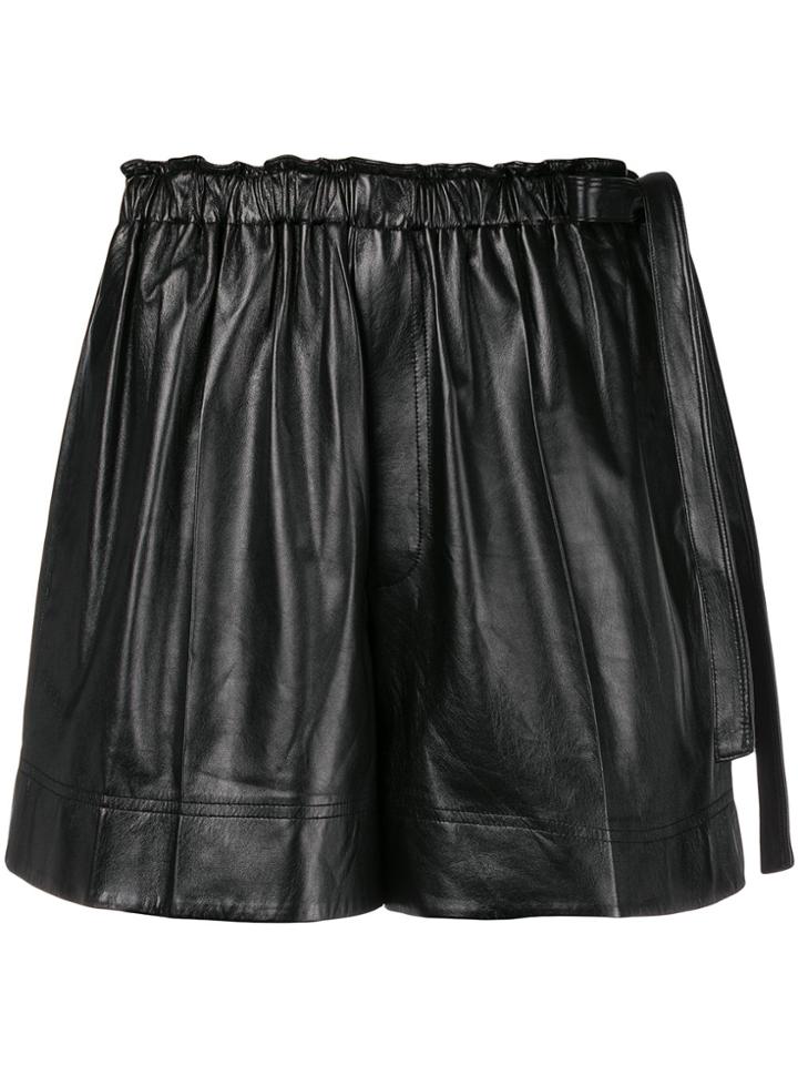 Helmut Lang Paperbag Waist Shorts - Black