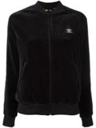 Adidas 'hu Sst' Velour Track Jacket, Women's, Size: 42, Black, Cotton/polyester/spandex/elastane