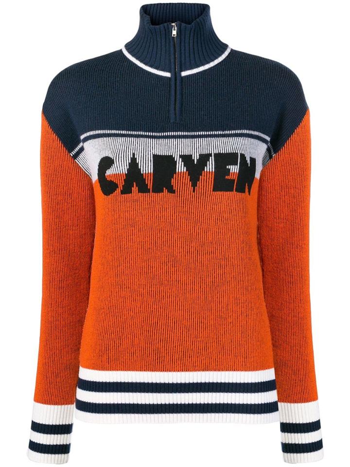 Carven Colour Block Jumper - Orange