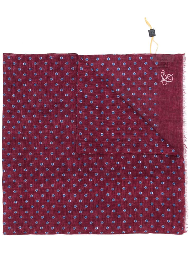 Canali Spotted Scarf - Brown