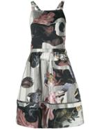 Roberts Wood Collage Print Dress - Green