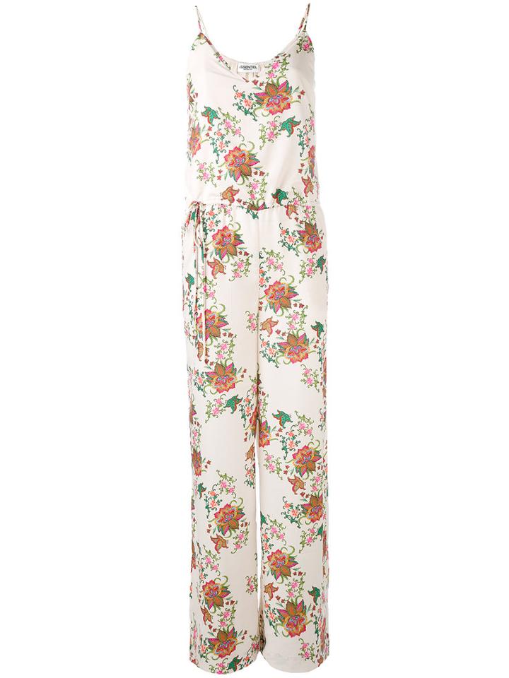 Essentiel Antwerp - Oriental Print Jumpsuit - Women - Polyester/viscose - 34, Nude/neutrals, Polyester/viscose