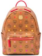 Mcm Printed Logo Backpack - Neutrals
