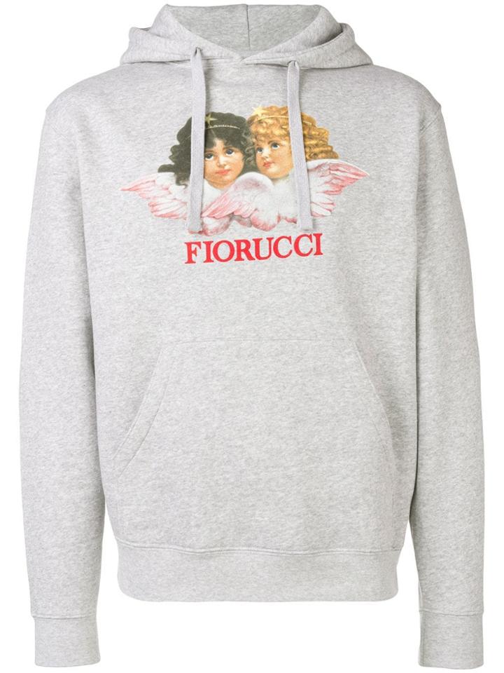 Fiorucci Logo Patch Hoodie - Grey