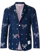 Thom Browne Unconstructed Classic Single Breasted Sport Coat With