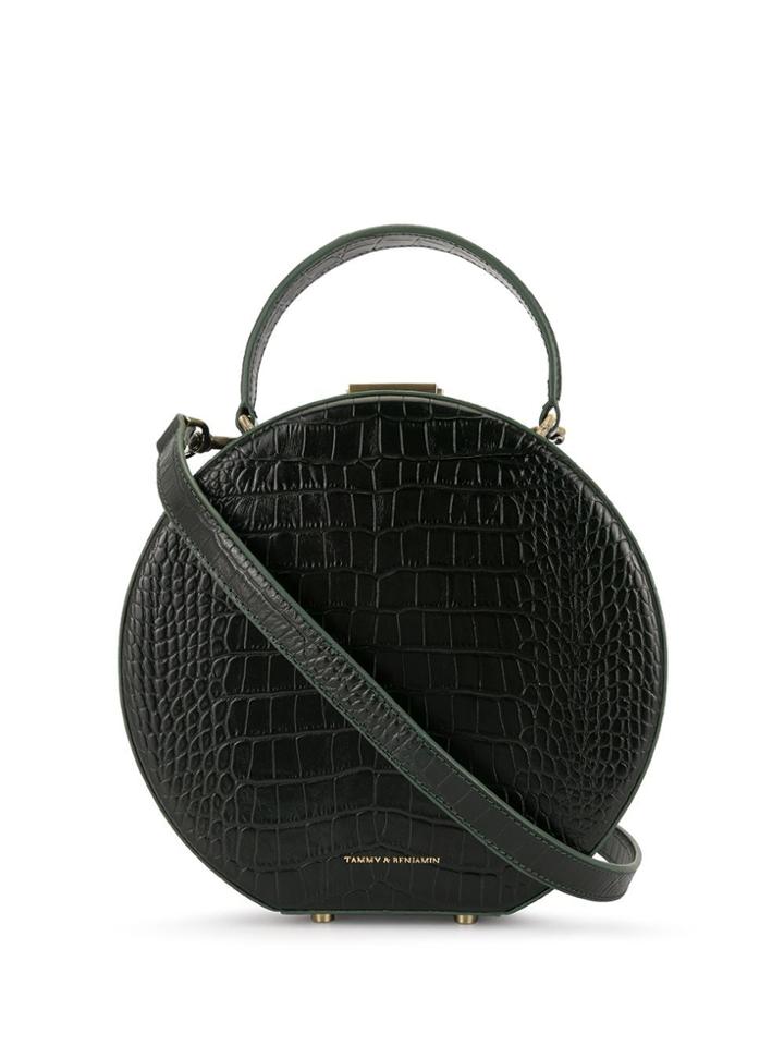 Tammy & Benjamin Crocodile-effect Box Bag - Green
