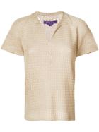 Ralph Lauren Crochet Polo Shirt - Nude & Neutrals
