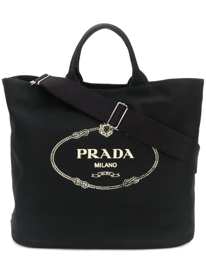 Prada Oversized Tote - Black