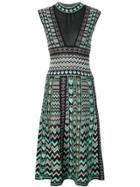 M Missoni Zigzag Midi Dress - Green
