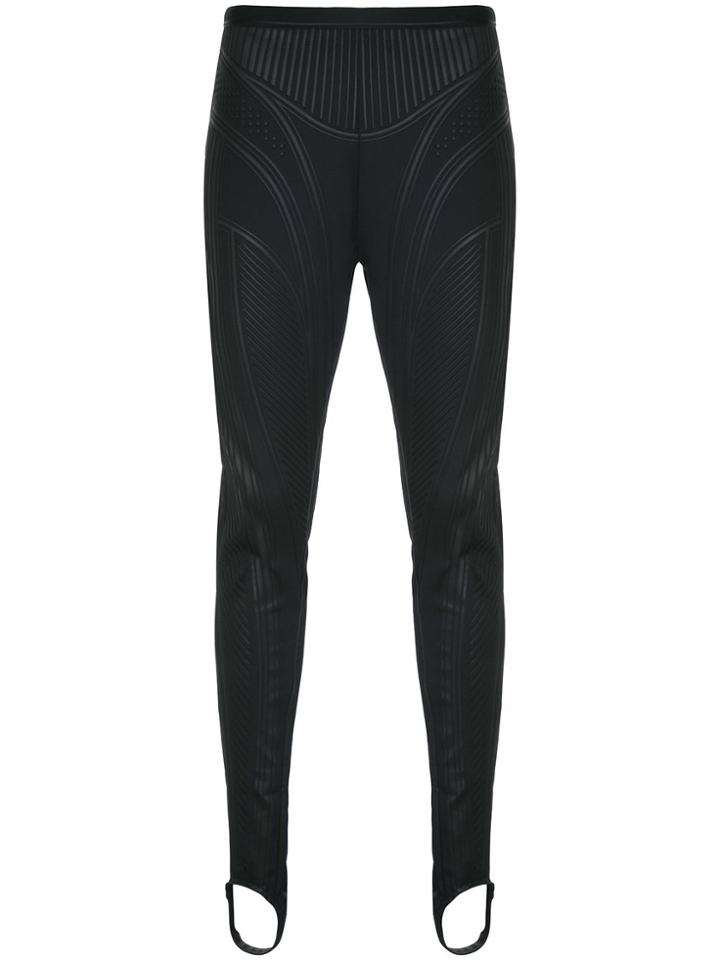 Mugler Embossed Bicycle Legging Trousers - Black