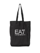 Ea7 Emporio Armani Logo Shopping Bag - Black